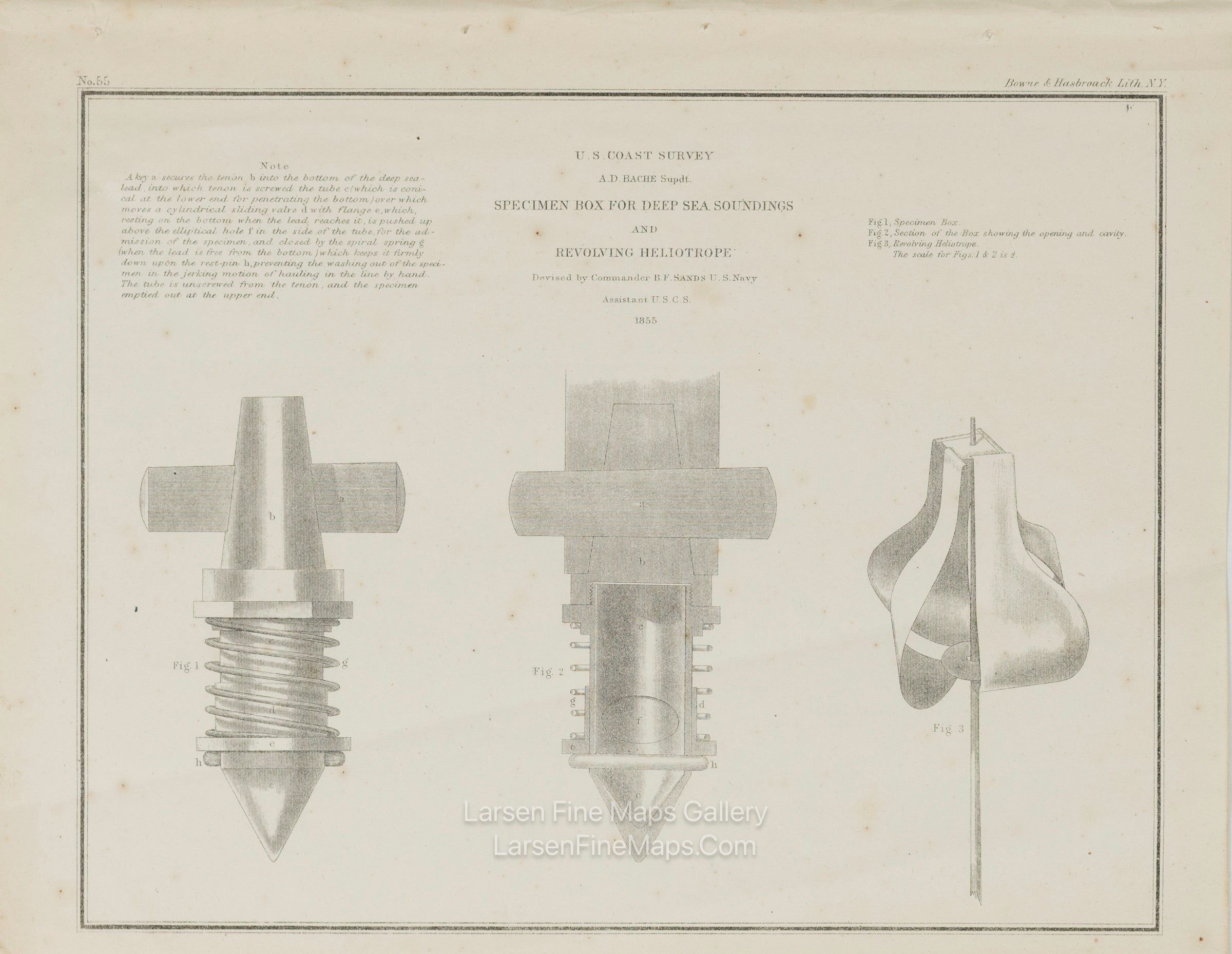 Various United States Coast Survey Oceanographic Equipment Diagrams. Publication dates vary from 1853 to 1860. U.S. Coast Survey