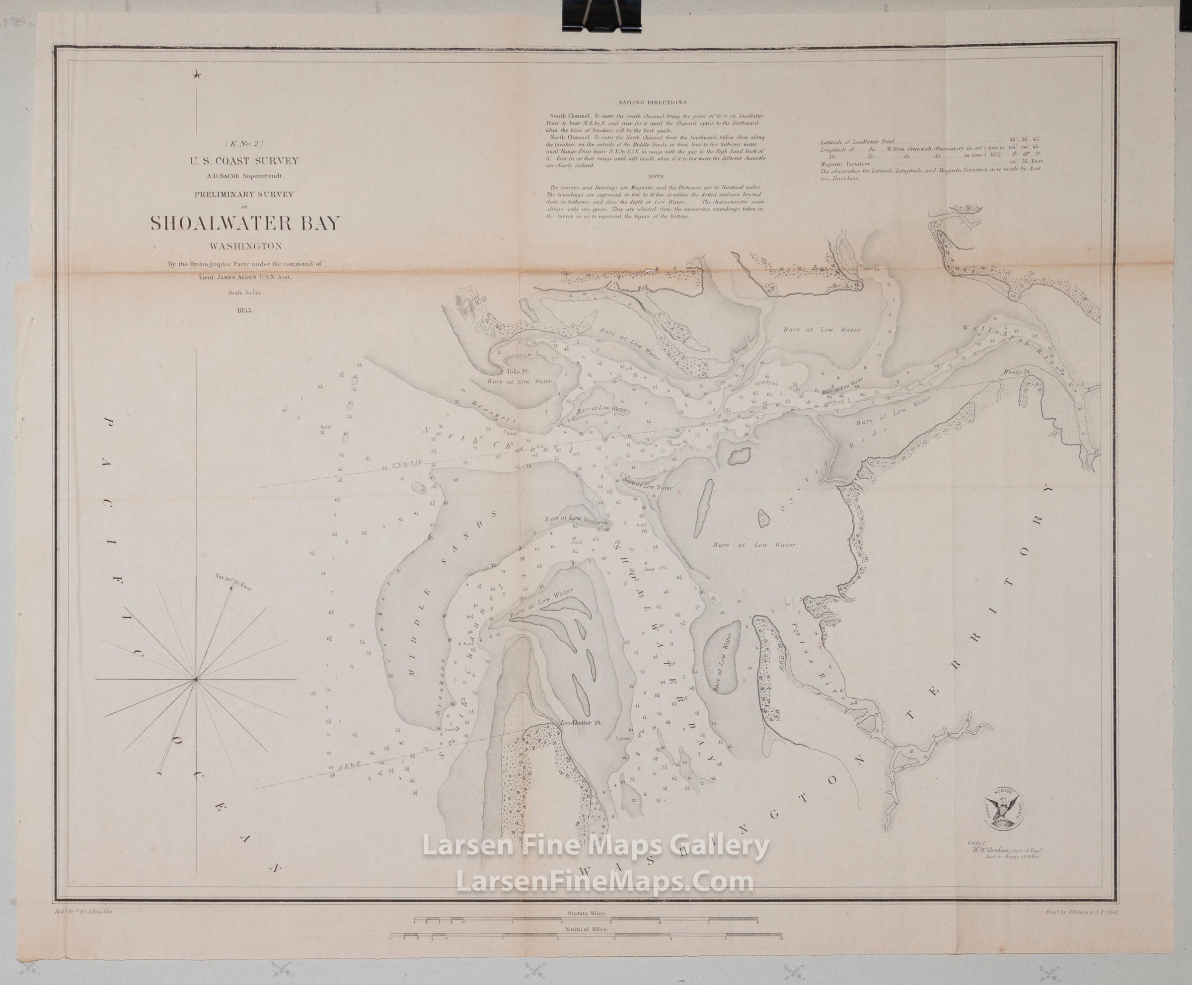 Preliminary Survey of Shoalwater Bay Washington U.S. Coast Survey