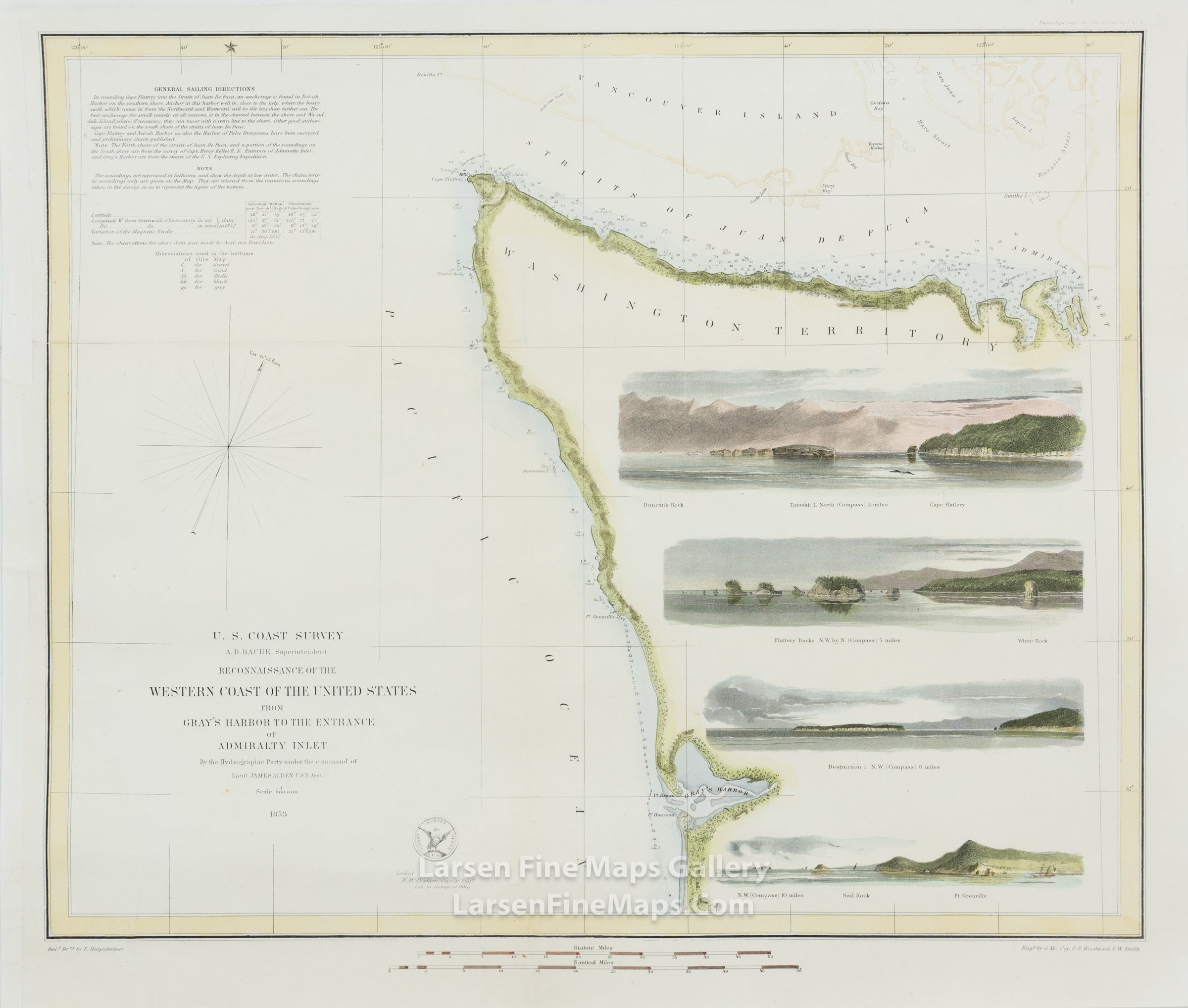 Reconnaissance of the Western Coast of The United States from Gray's Harbor to the Entrance of Admiralty Inlet U.S. Coast Survey