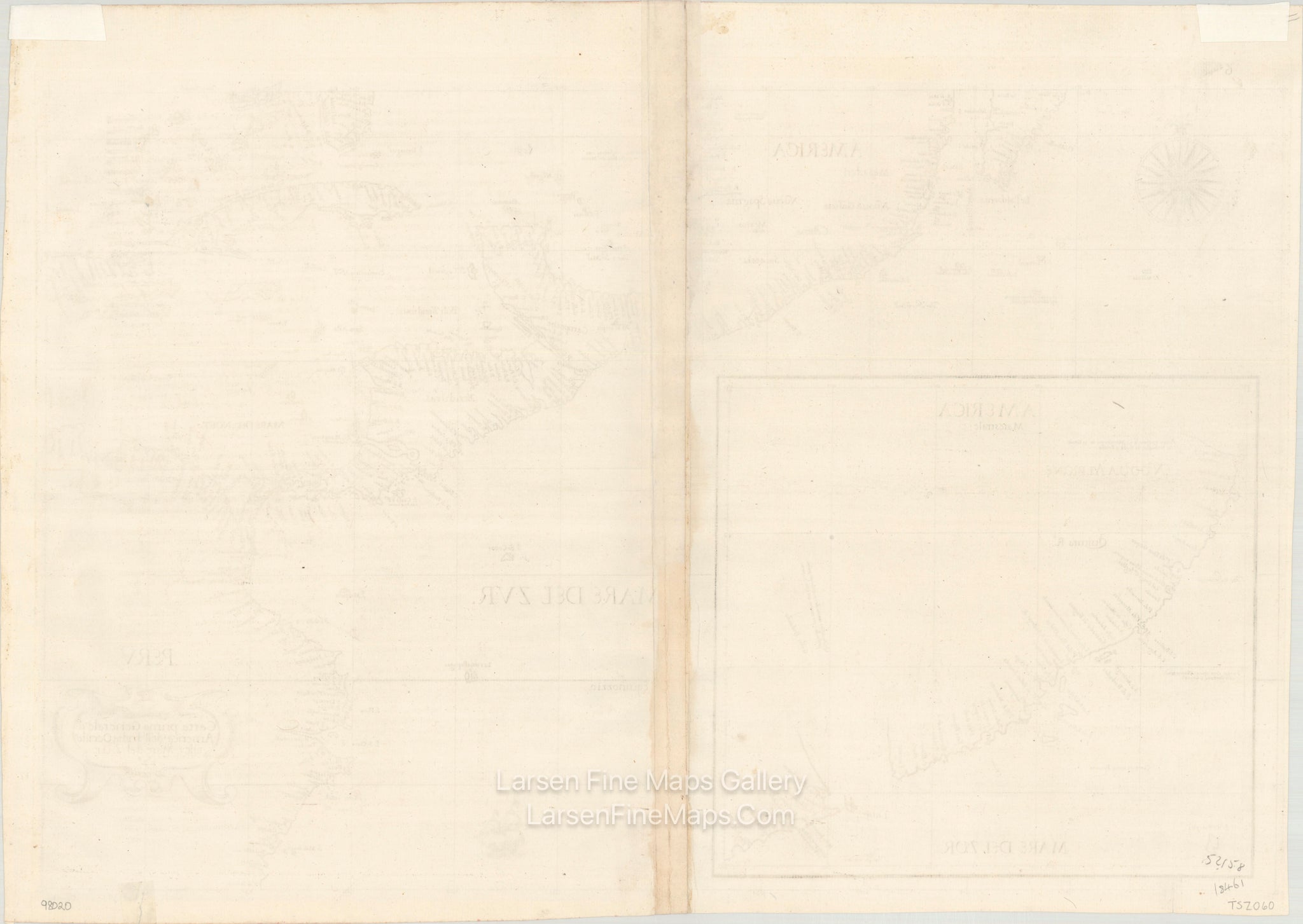 Carta Prima Generale d'America dell' India Occidentale e Mare del Zur