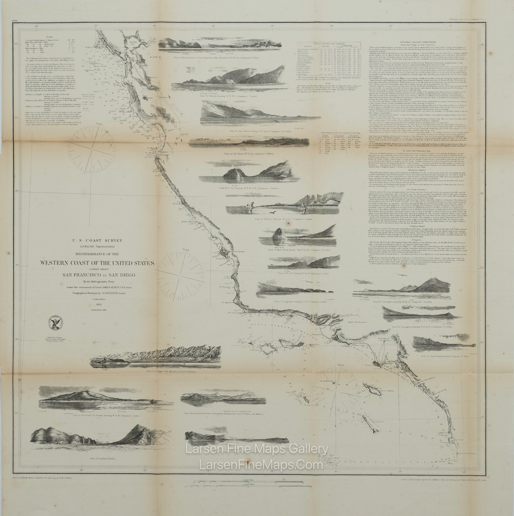 Reconnaissance of the Western Coast of The United States, 3-Sheet Set Complete