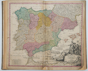 Hispaniae et Portugalliae - Spain and Portugal - Homann Atlas