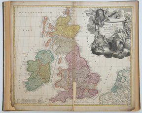 Magna Britannia complectens Angliae, Scotiae et Hiberniae Regna - England, Scotland, Ireland - Homann Atlas