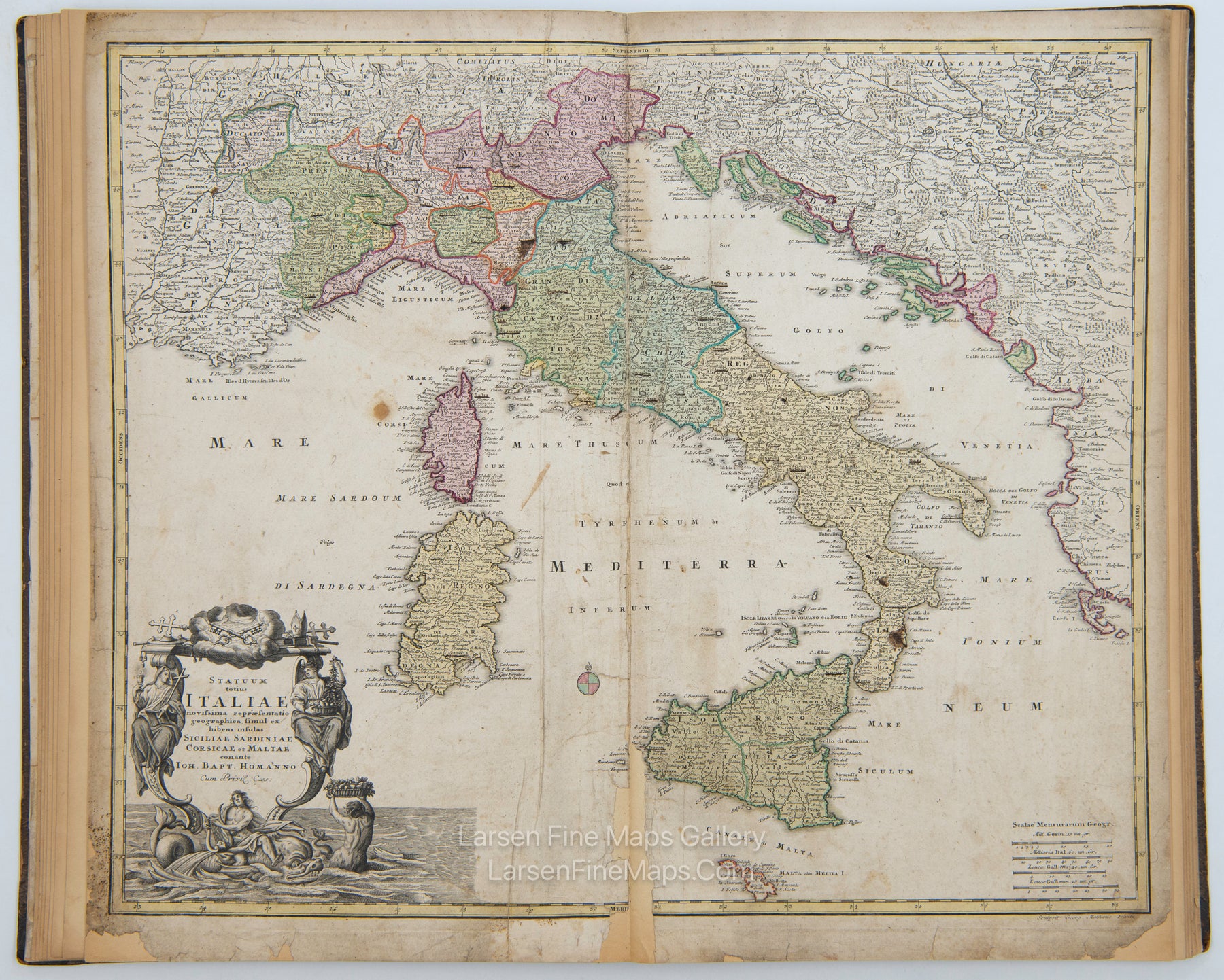 Statuum totius Italiae - Italy - Homann Atlas