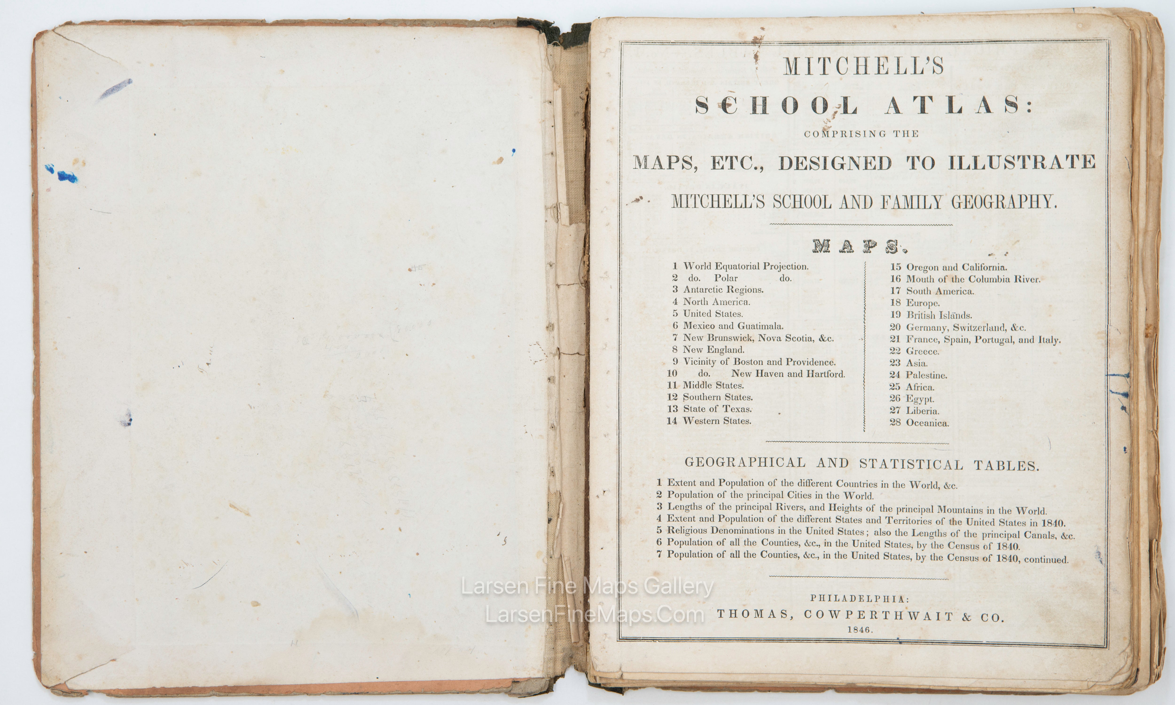 Mitchell's School Atlas 1846