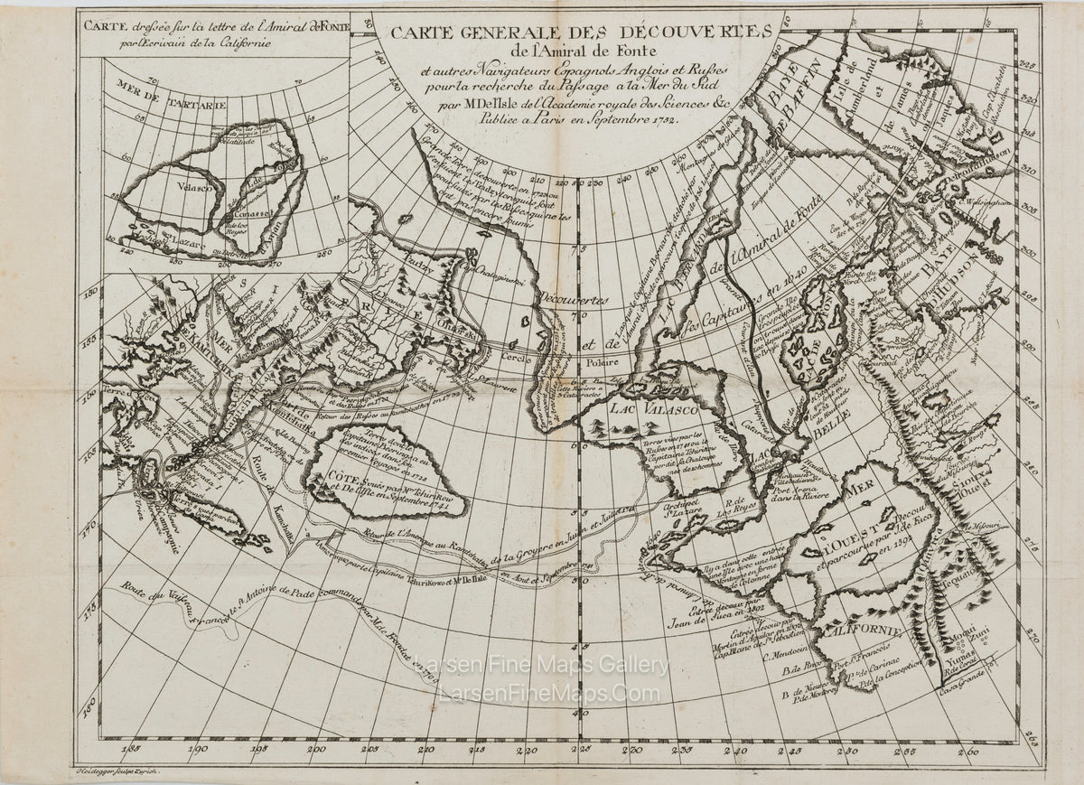 Carte Générale Des Découvertes de l’Amiral de Fonte