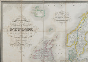 Carte Générale de toutes les Routes de Postes d'Europe
