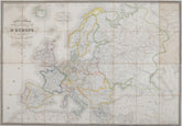Carte Générale de toutes les Routes de Postes d'Europe