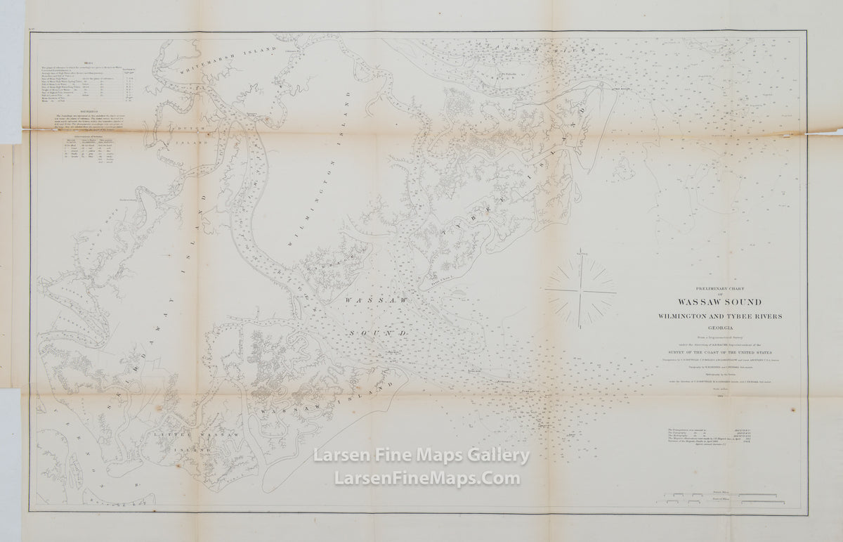 Preliminary Chart of Wassaw Sound Wilimington and Tybee Rivers Georgia