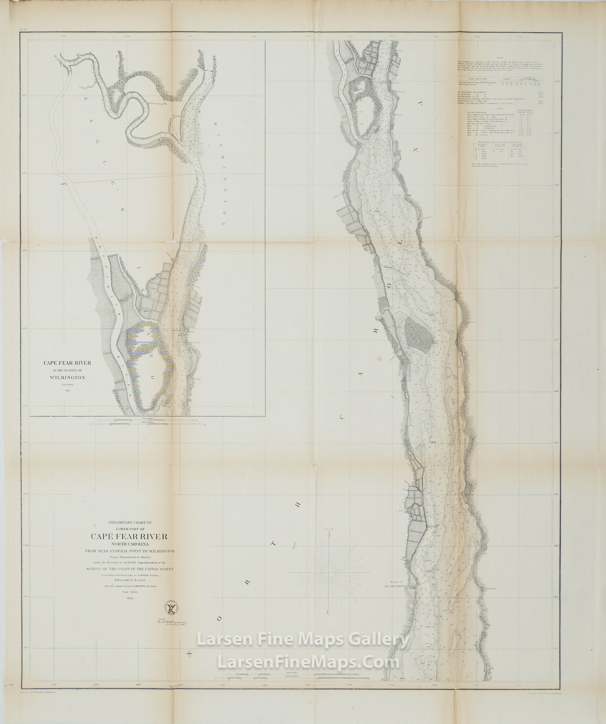 Cape Fear River in The Vicinity of Wilmington U.S. Coast Survey