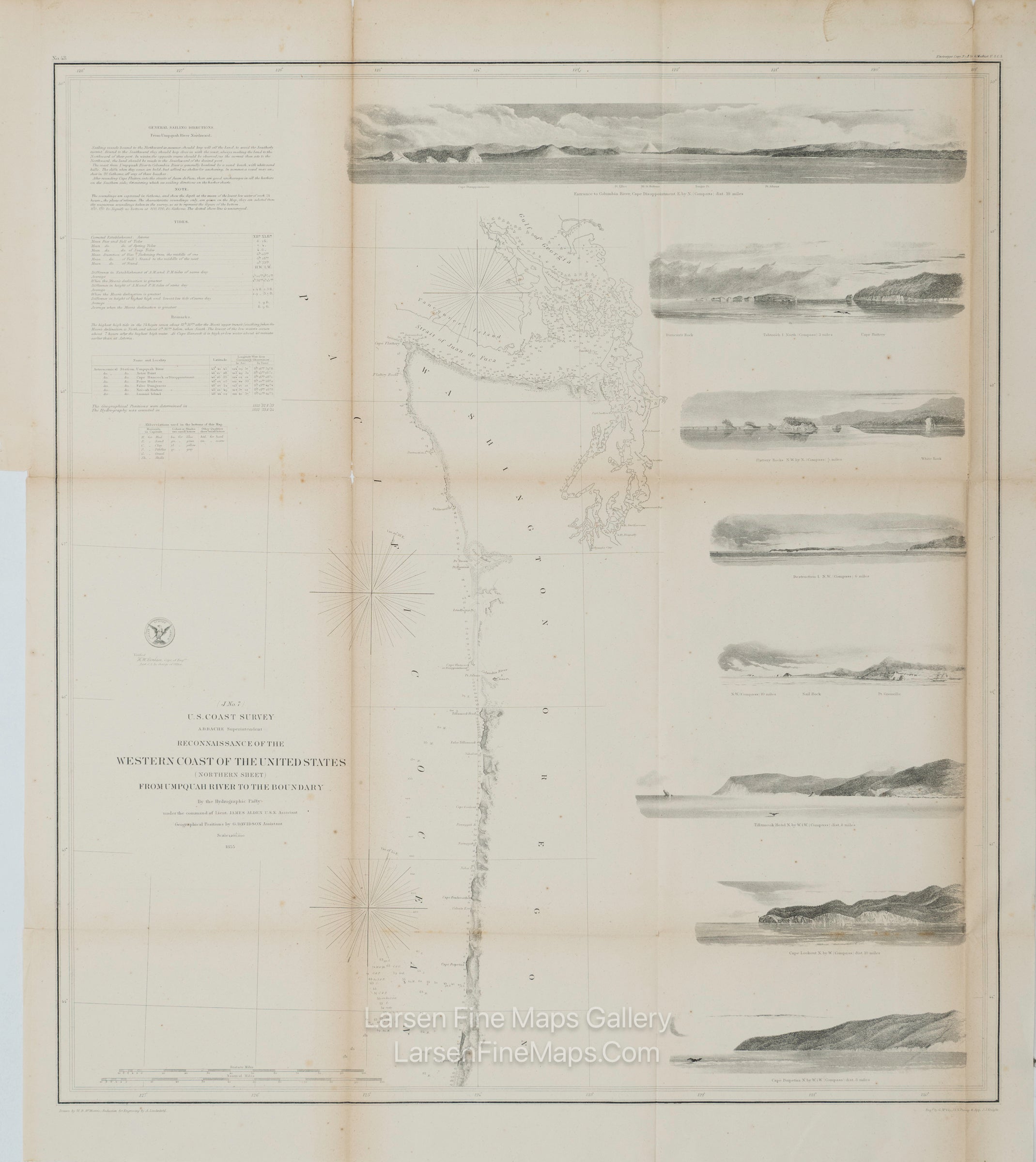 Reconnaissance of The Western Coast of The United States, Northern Sheet, From Umpquah River to The Boundary U.S. Coast Survey
