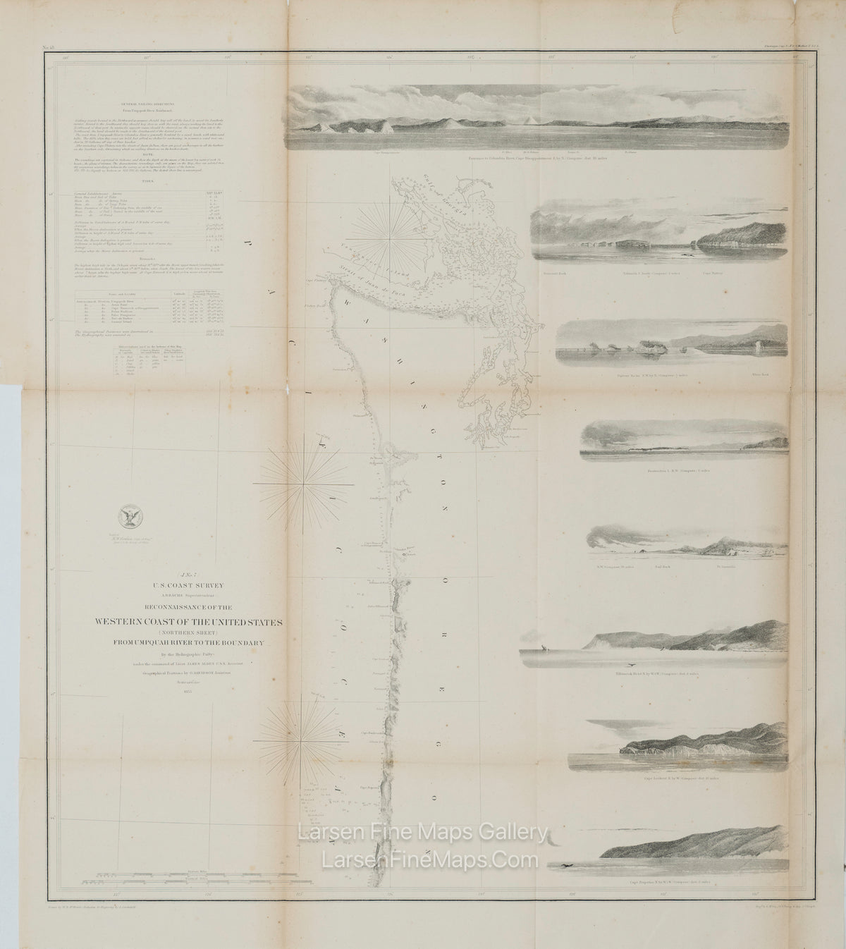 Reconnaissance of The Western Coast of The United States, Northern Sheet, From Umpquah River to The Boundary