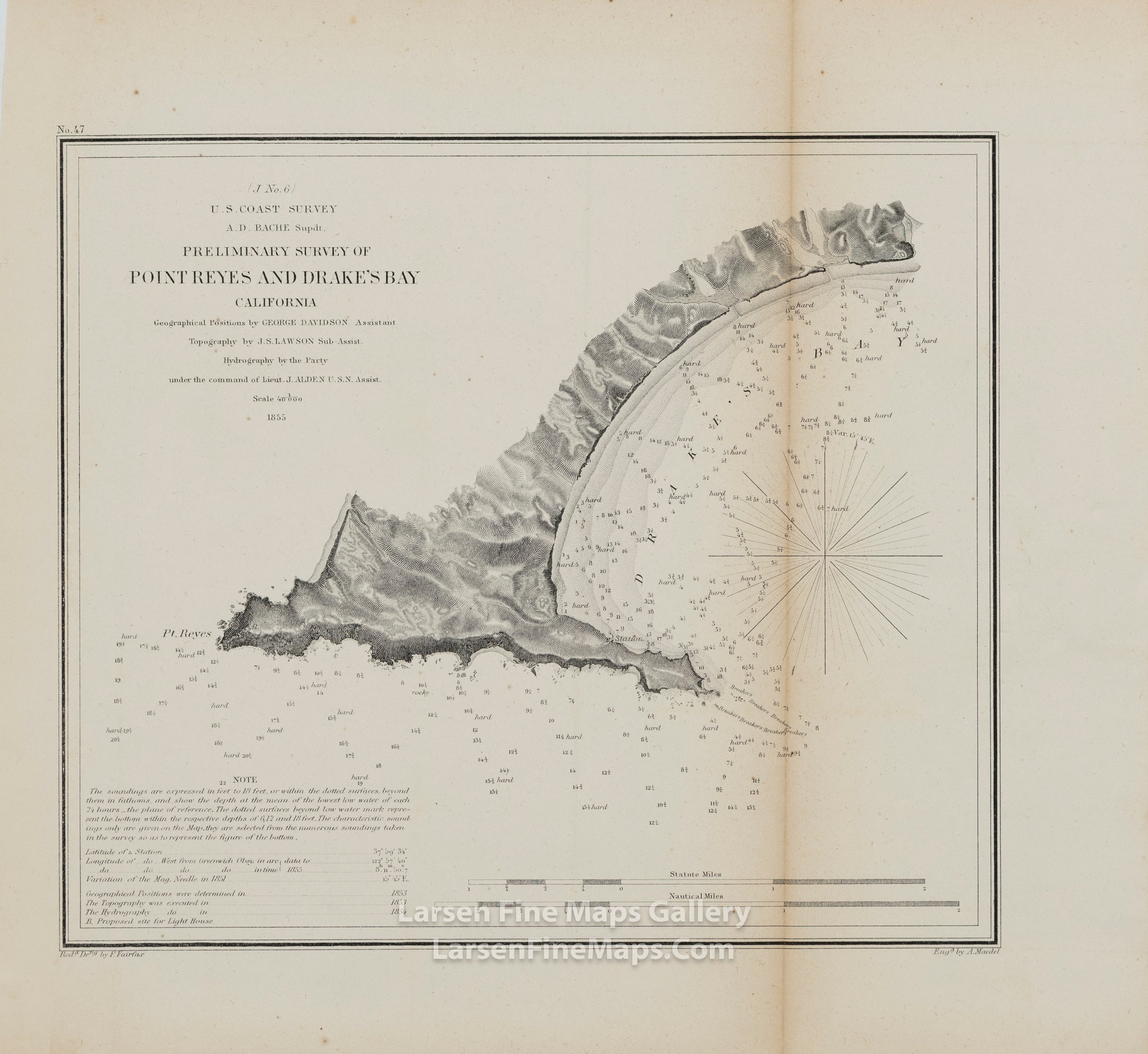 Preliminary Survey of Point Reyes and Drake's Bay California U.S. Coast Survey