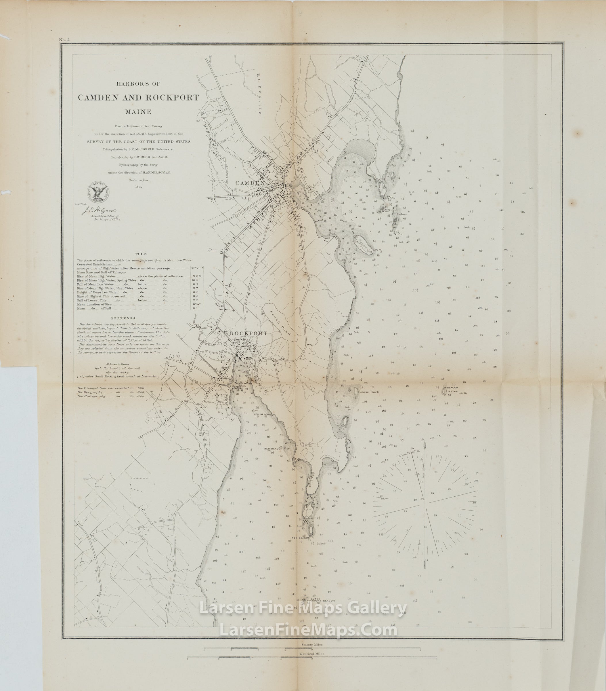 Harbors of Camden and Rockport Maine, U.S. Coast Survey