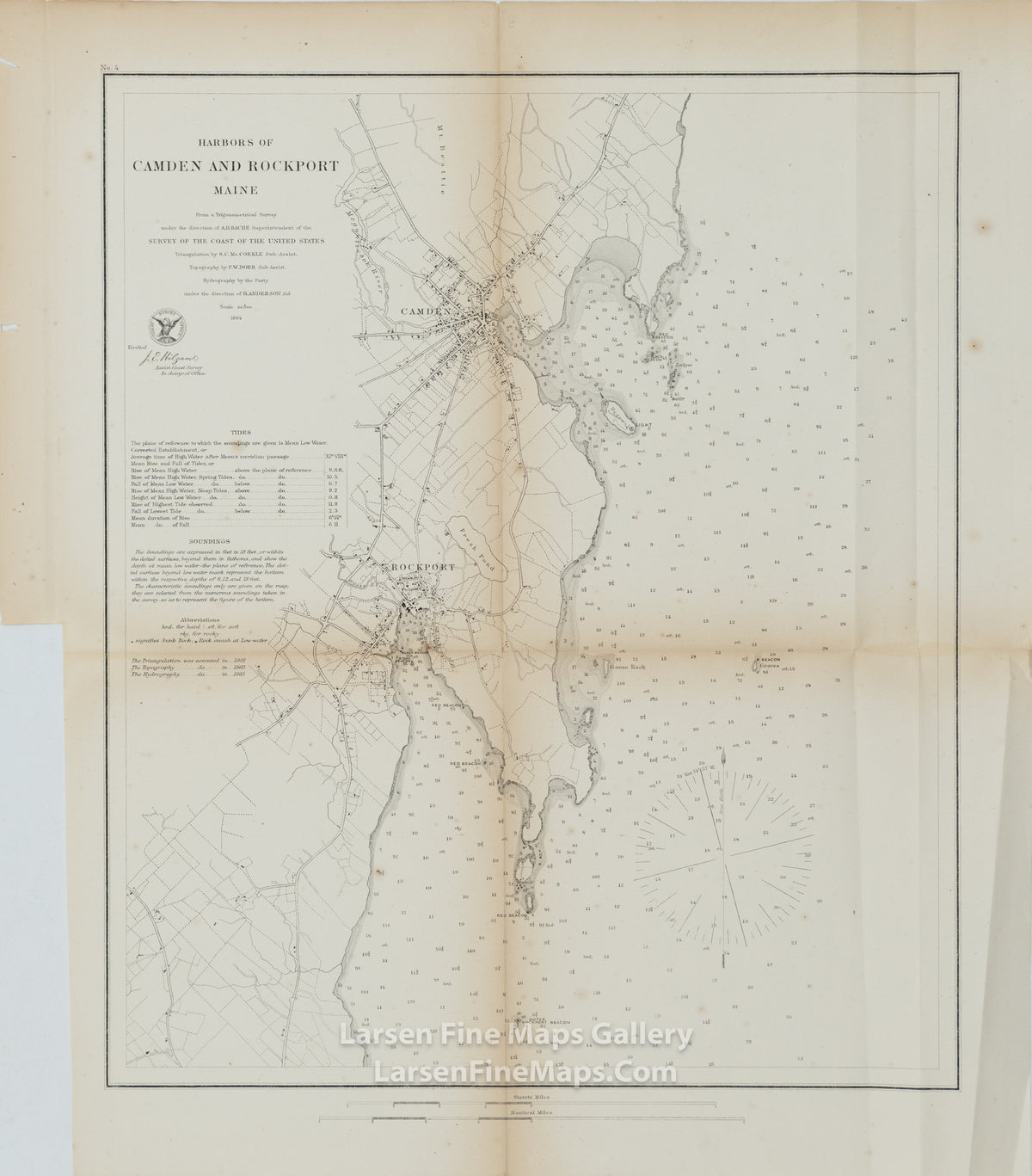 Harbors of Camden and Rockport Maine, U.S. Coast Survey