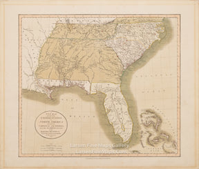 A New Map of Part of the United States of North America, Containing The Carolinas and Georgia, Also The Floridas and Part of the Bahama Islands &c