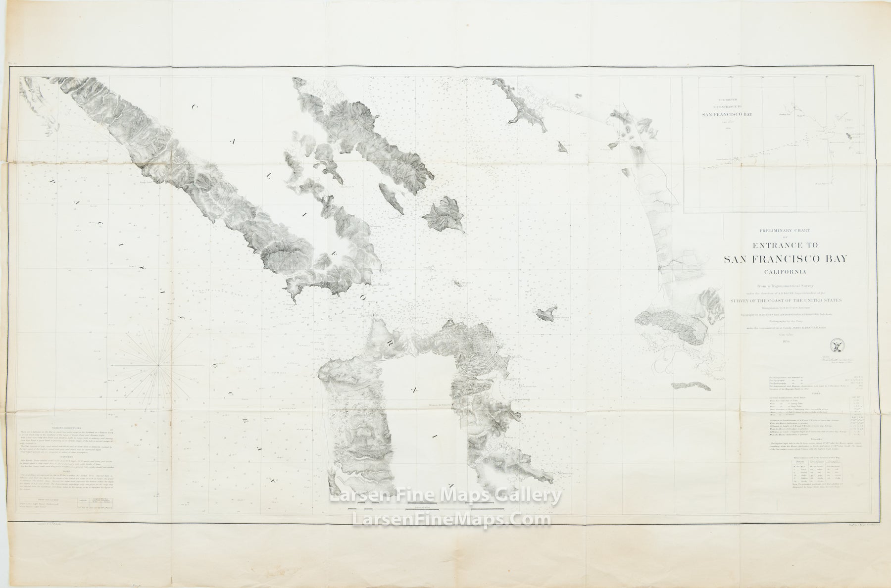 Preliminary Chart of Entrance to San Francisco Bay California U.S. Coast Survey