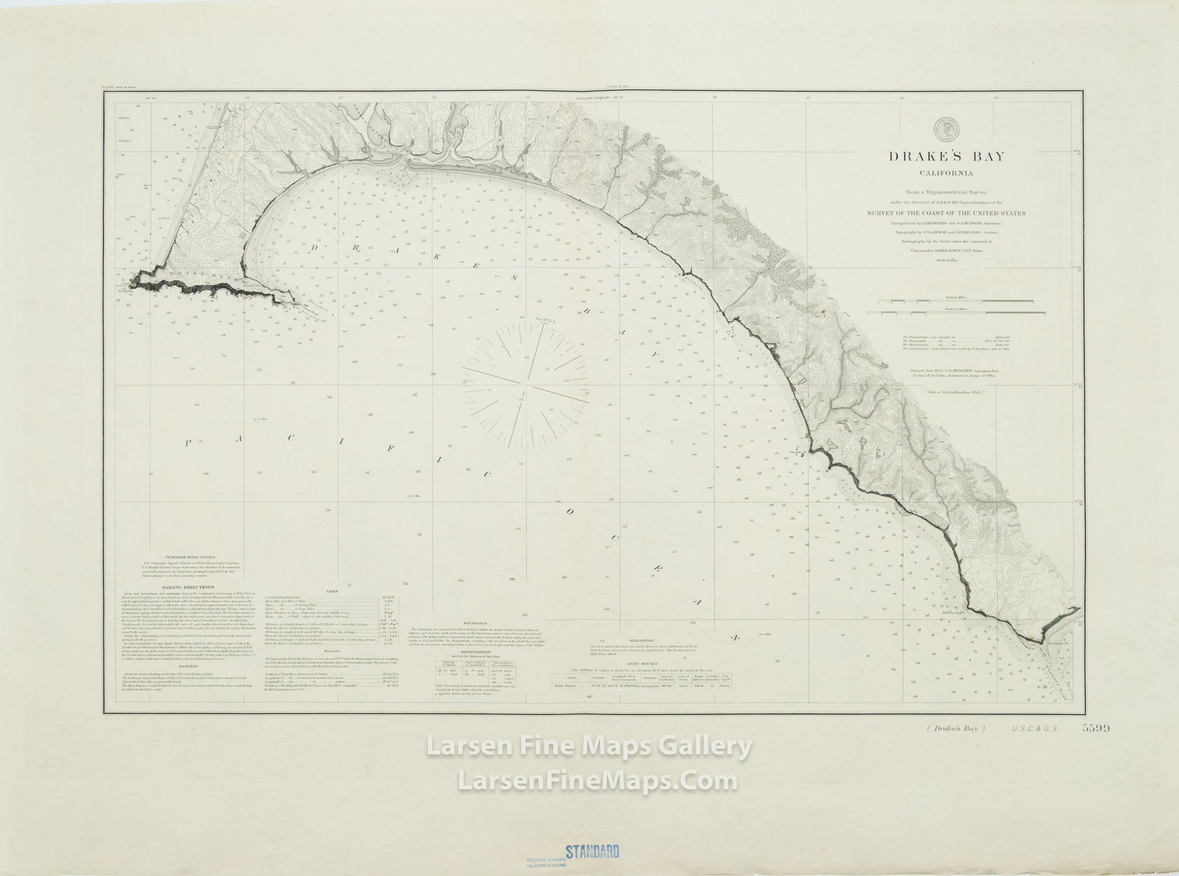 Drake's Bay, California, Rodgers, A. F. ; Davidson, George ; Lawson, J. S. ; Alden, James ; Hilgard, J. E. ; Cutts, R. D.