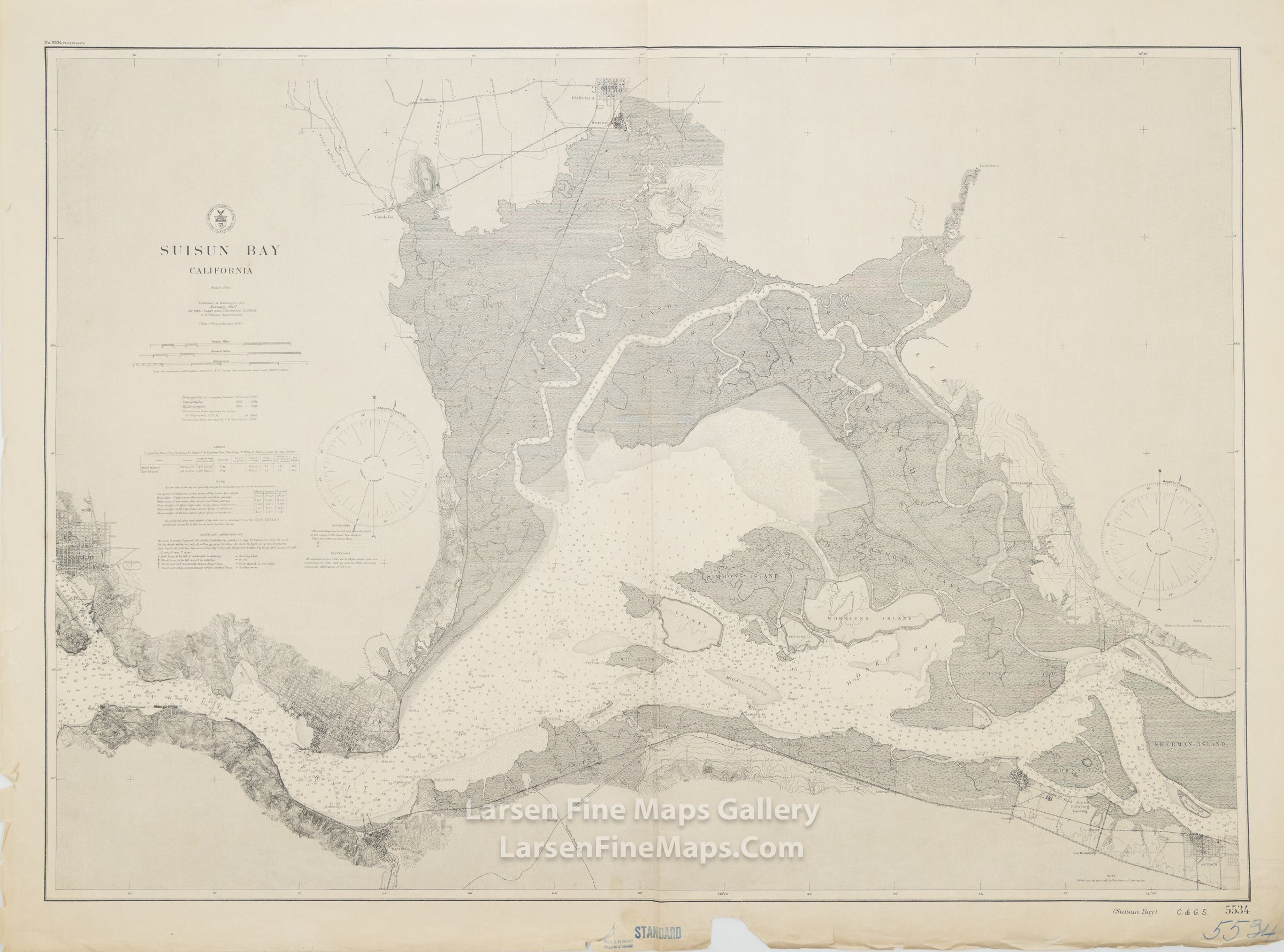Suisun Bay California U.S. Coast Survey