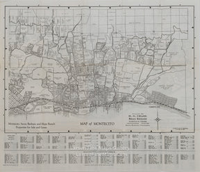 Map of Santa Barbara Map of Montecito, Chase, Harold, S., H.G. Chase Real Estate, details