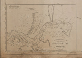 Southeast Coast of United States Sea Chart (untitled main chart). Inset Charts: (1) Charleston Harbour. (2) Entrance to St. John's River