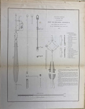 Various United States Coast Survey Oceanographic Equipment Diagrams. Publication dates vary from 1853 to 1860. U.S. Coast Survey, example-8