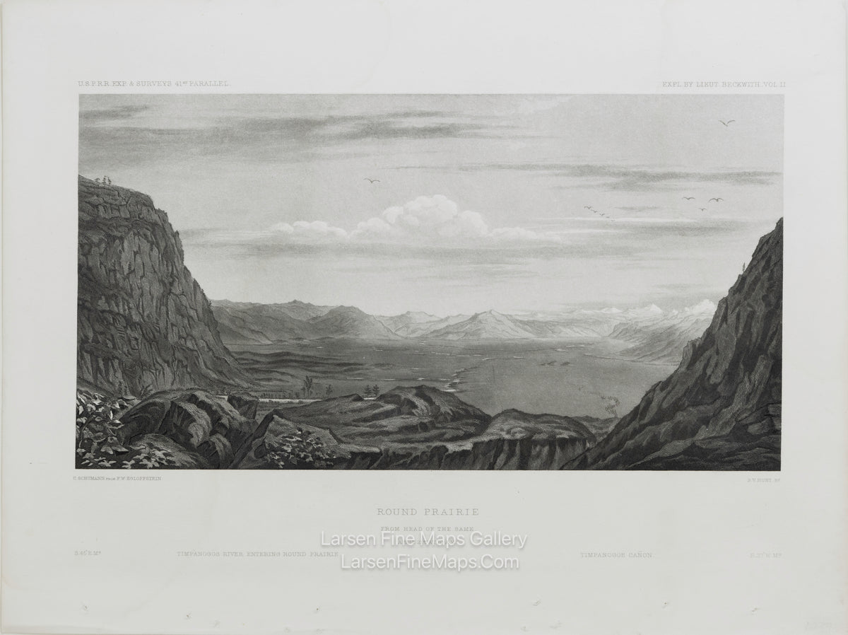 Round Prairie from Head of the Same, C. Schumann from  Friedrich Wilhelm von Egloffstein. Engraved by S.V. Hunt