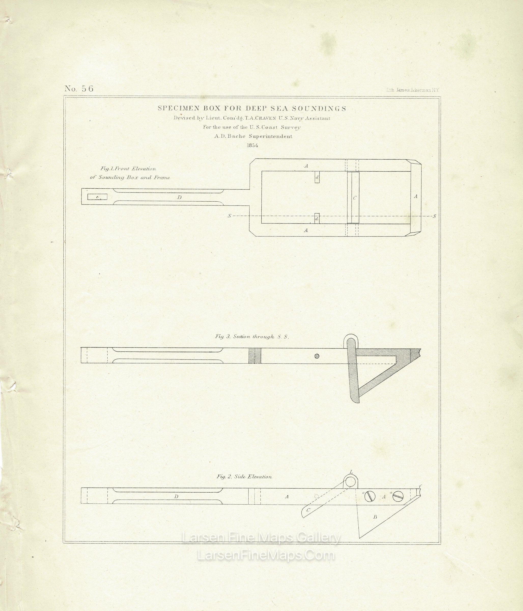 Various United States Coast Survey Oceanographic Equipment Diagrams. Publication dates vary from 1853 to 1860. U.S. Coast Survey, example-2