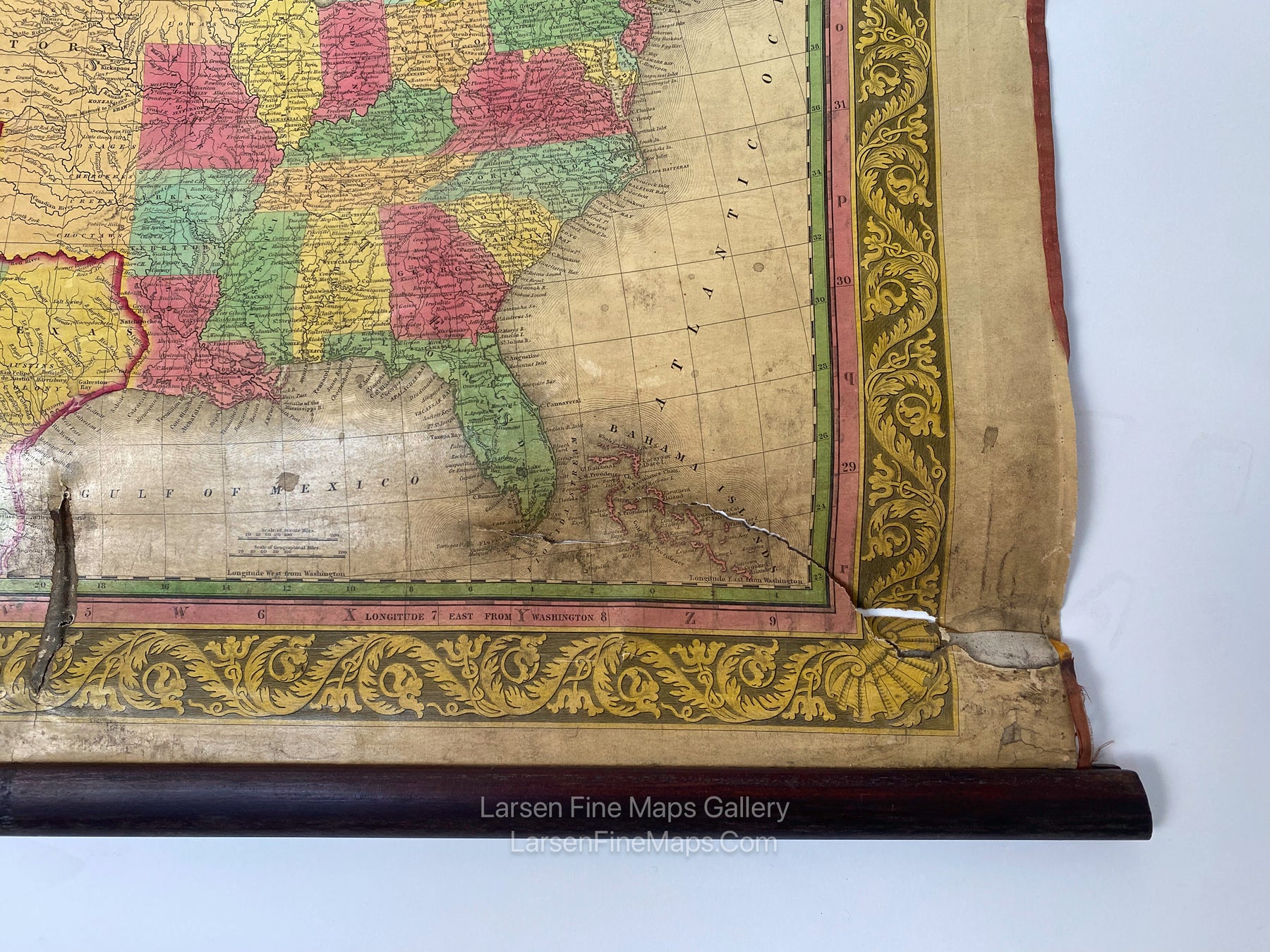 Mitchell's Reference & Distance Map of The United States by J.H. Young Border