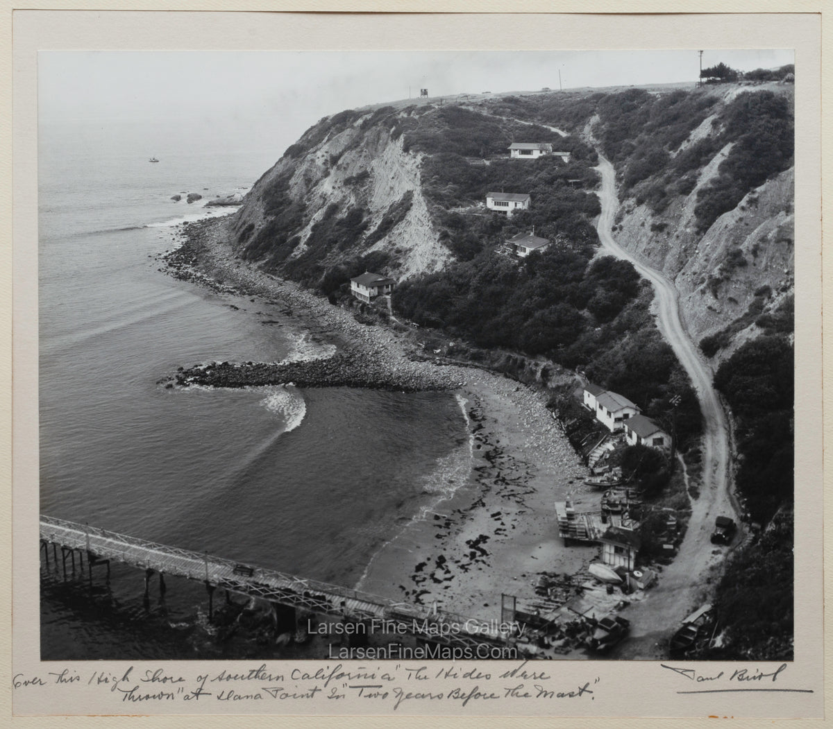 Original Silver Gelatin Photo of Dana Point, California. Paul Briol