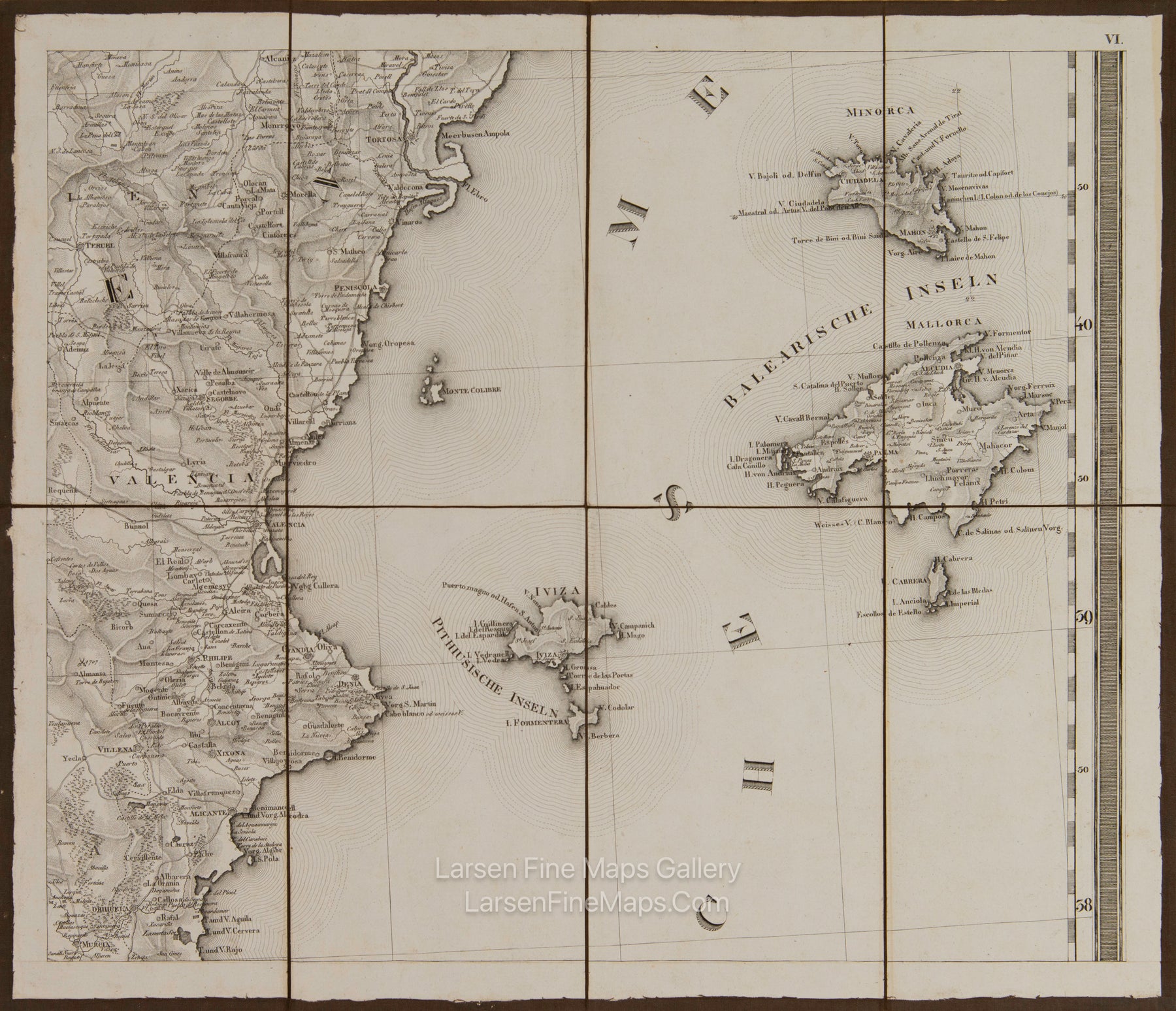 Spanien und Portugal nach den neuesten astronomischen Ortsbestimmungen, nach dem, Atlas Thomas Lopez. Espagne et Portugal, d'apres les dernieres Observations Astronomiques, les nouvelles Cartes Espagnoles gravées ou manuscrites, et l'Atlas de Thomas Lopez