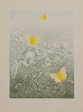 Delicate Flight, Relief Rolled Etching, 122 of 200 Limited Edition. James L. Valentine