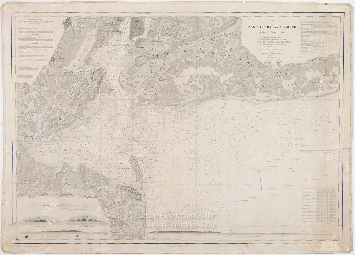 Map of New York Bay and Harbor and The Environs.