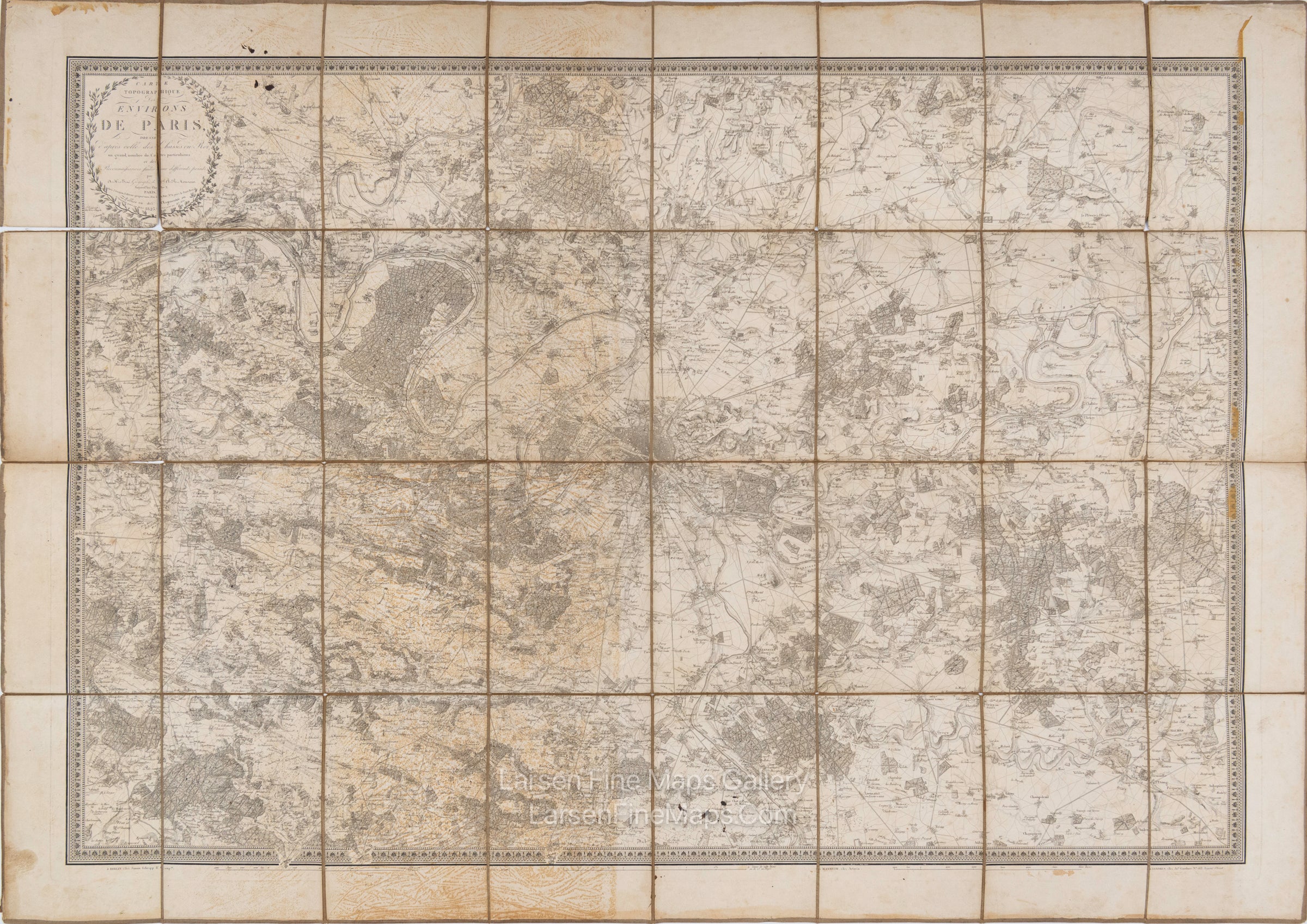 Carte Topographique des Environs de Paris