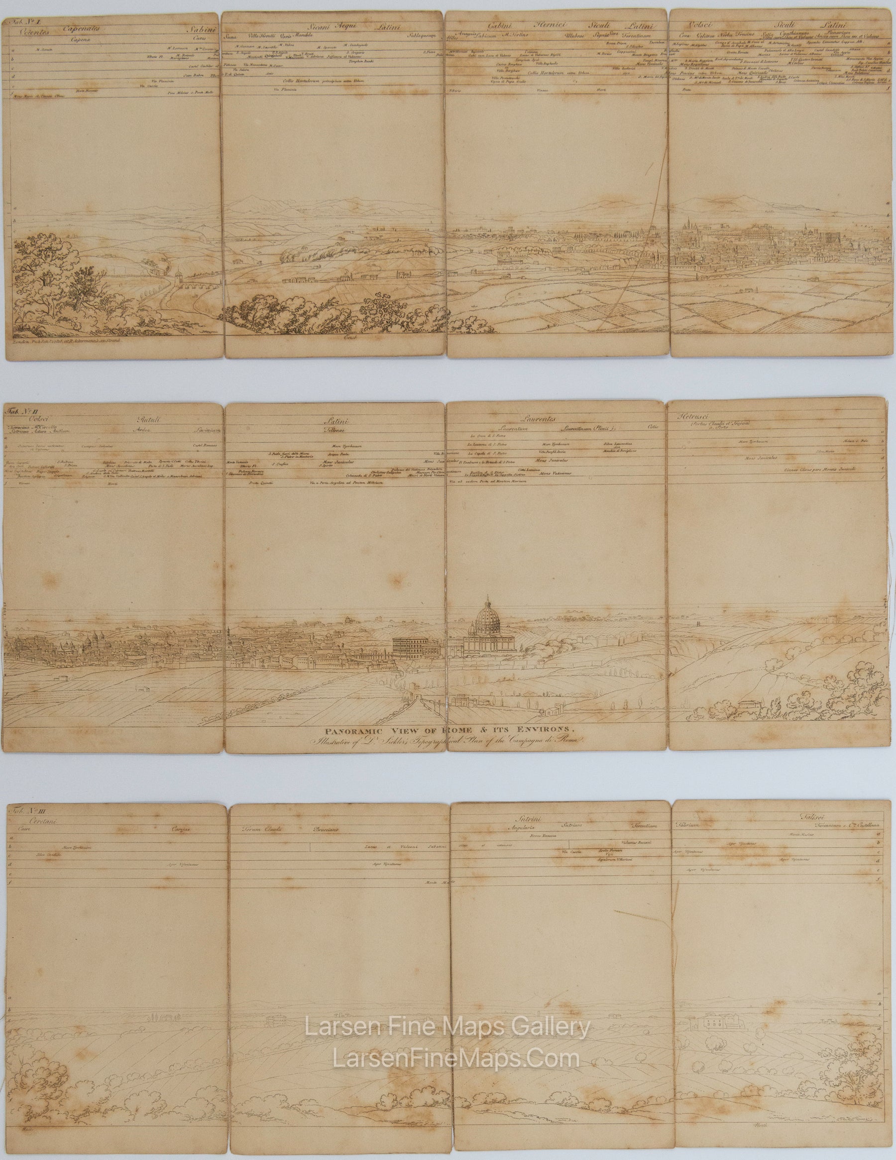 Topographical Plan of the Campagna Di Roma