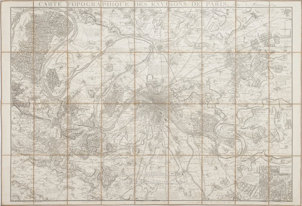 Carte Topographique Des Environs De Paris