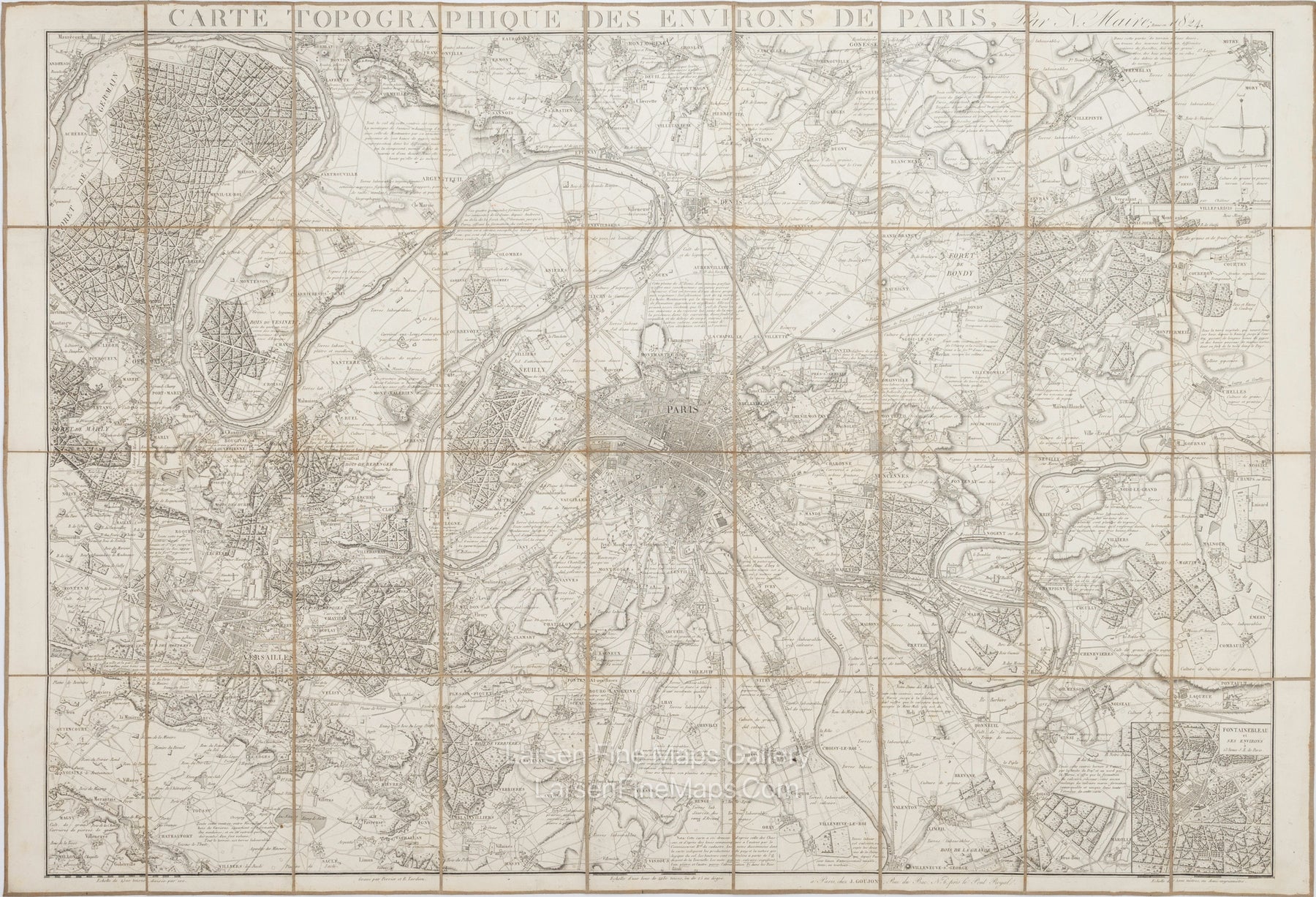 Carte Topographique Des Environs De Paris