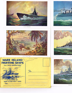 World War II WW2 Ephemera, Photos, Postcards, Mare Island Ships Lot Example-2