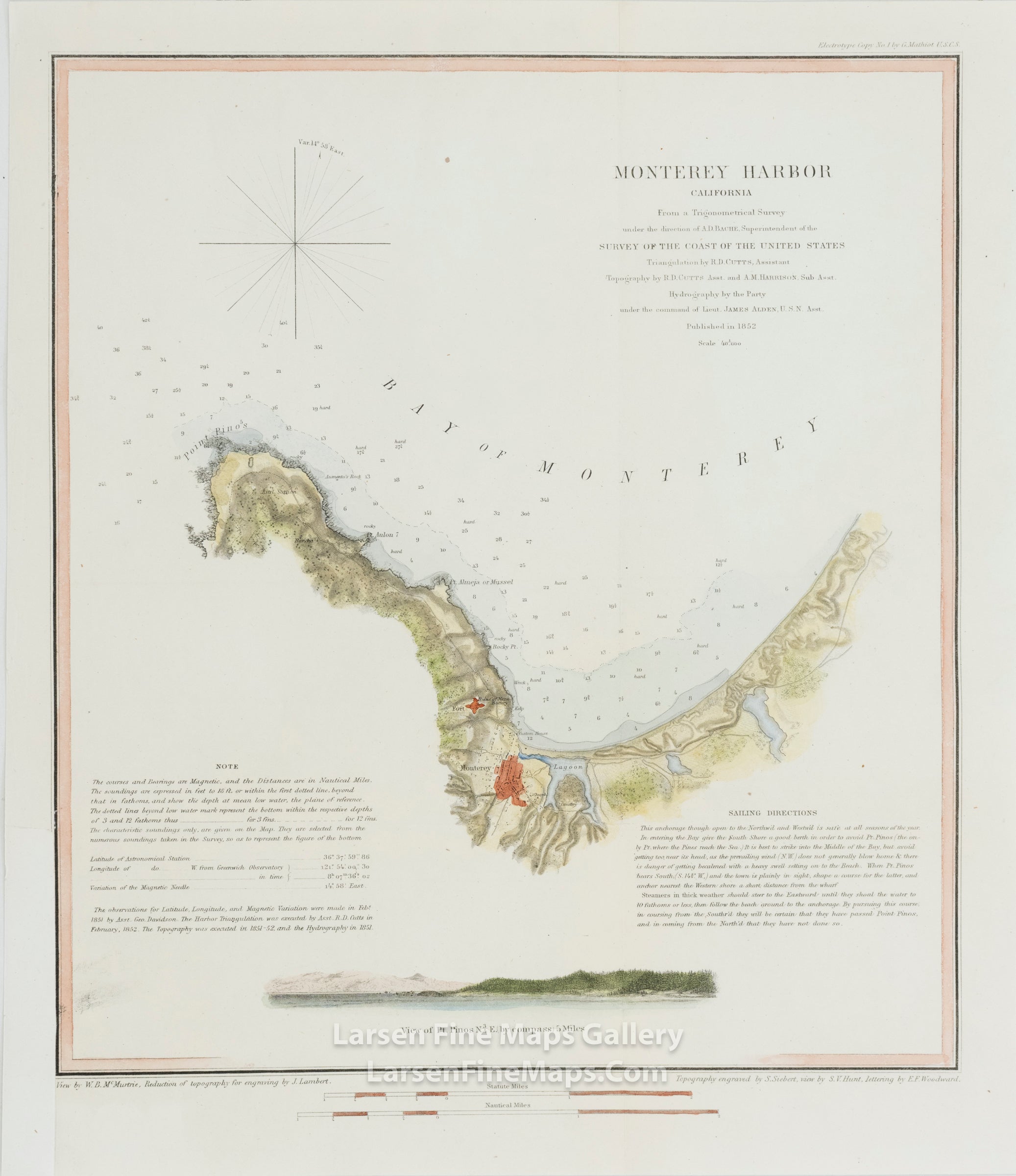 Monterey Harbor California U.S. Coast Survey