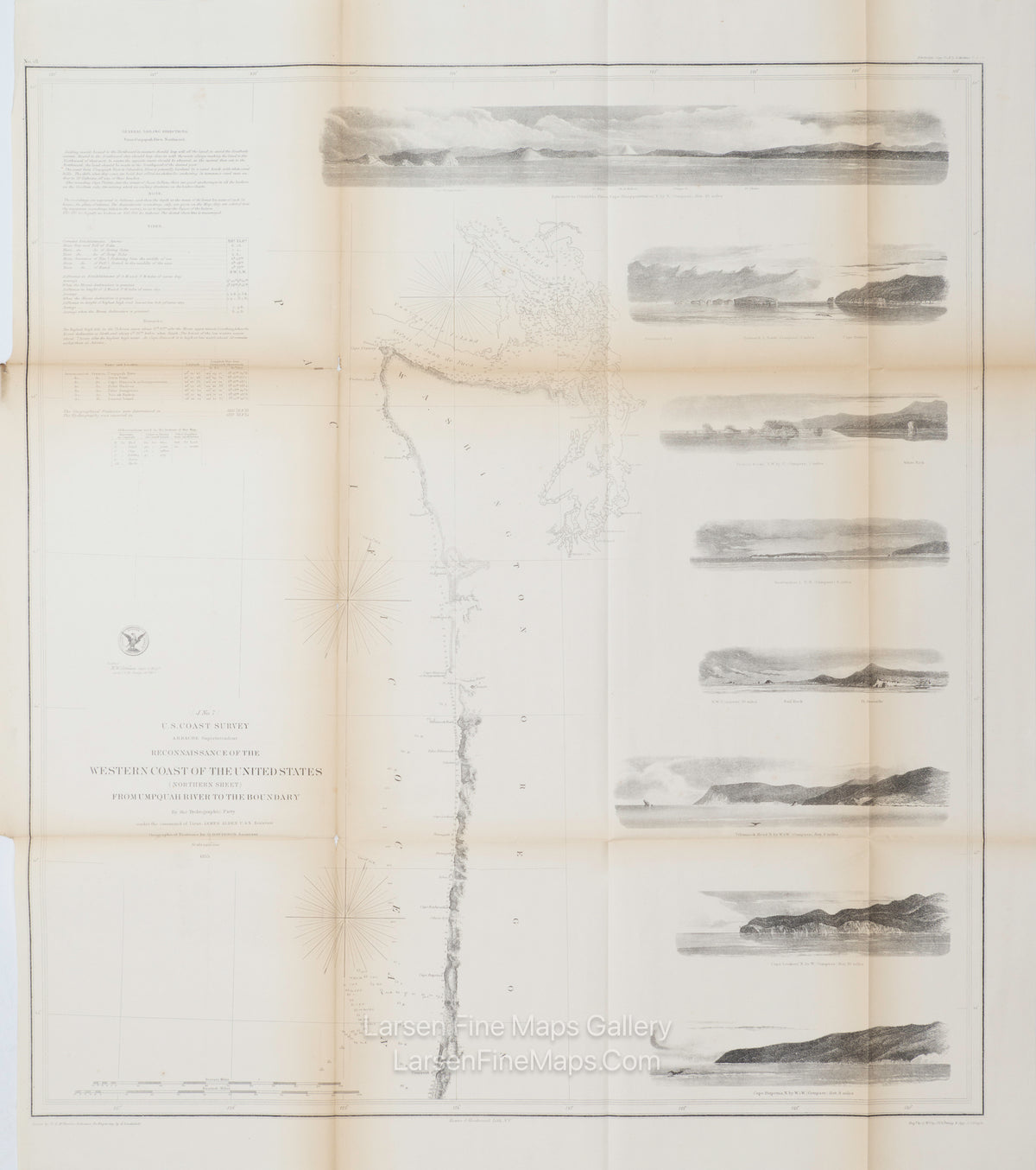 Reconnaissance of the Western Coast of The United States (Northern Sheet) From Umpquah River to The Boundary