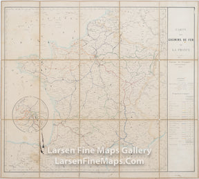 Carte des Chemins de Fer de La France, Ministere de l'agriculture, G. Regamey, Paris