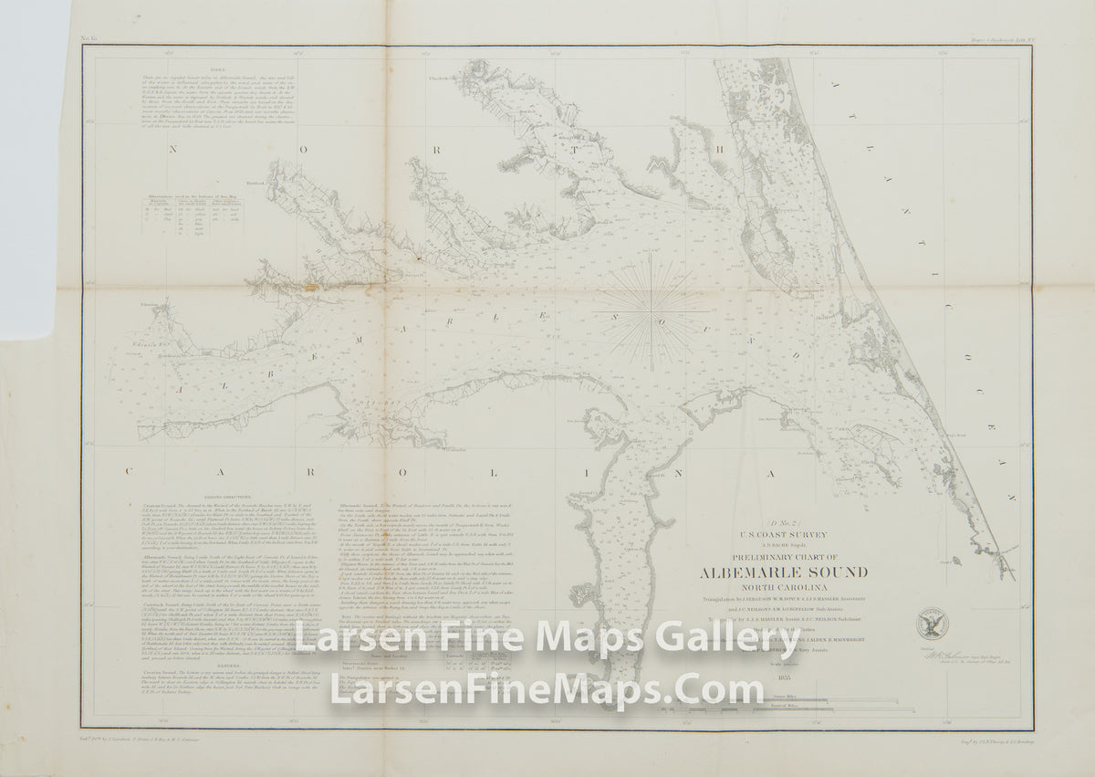 Preliminary Chart of Albemarle Sound North Carolina U.S. Coast Survey