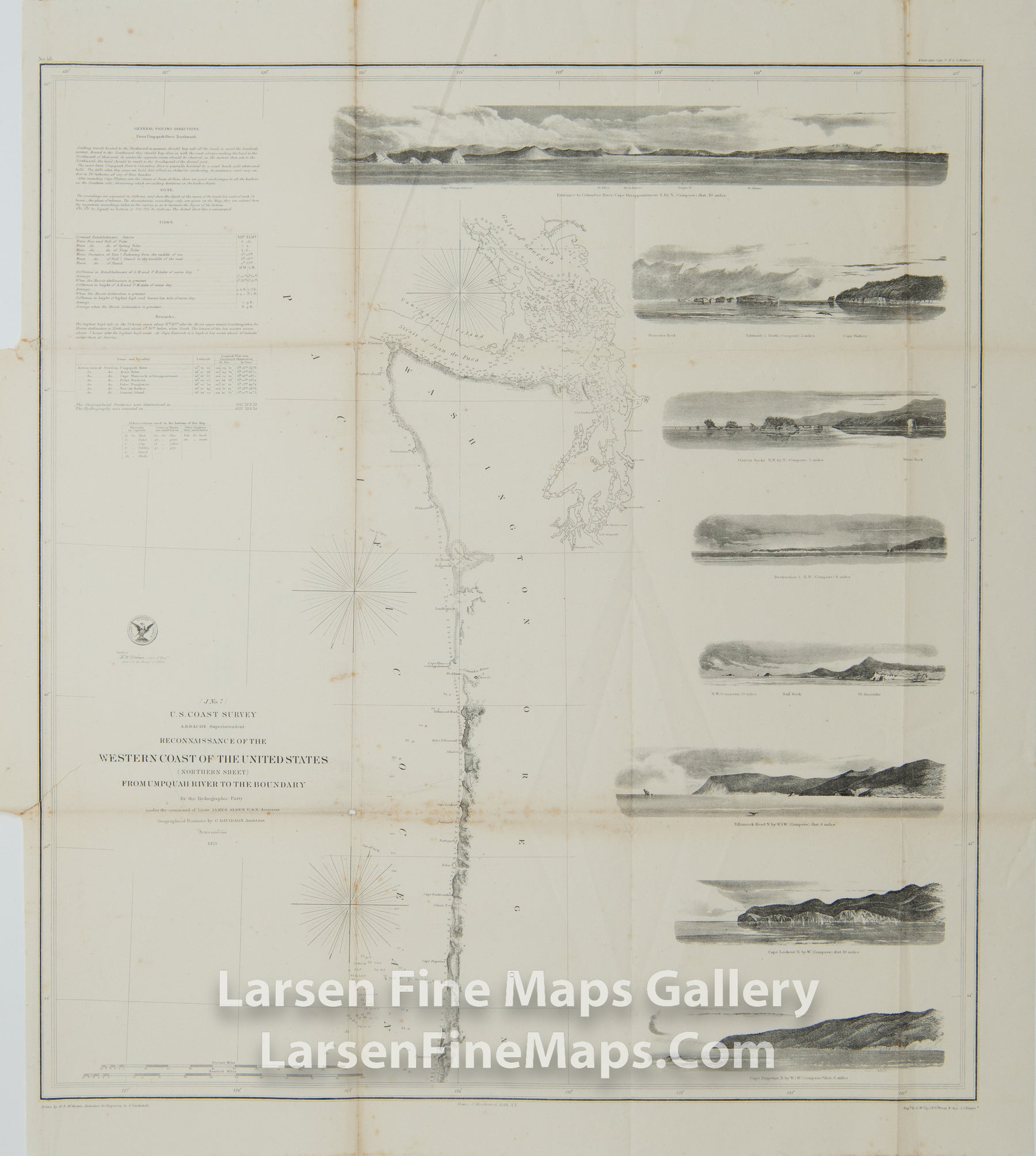 Reconnaissance of the Western Coast of The United States (Northern Sheet) From Umpquah River to The Boundary U.S. Coast Survey