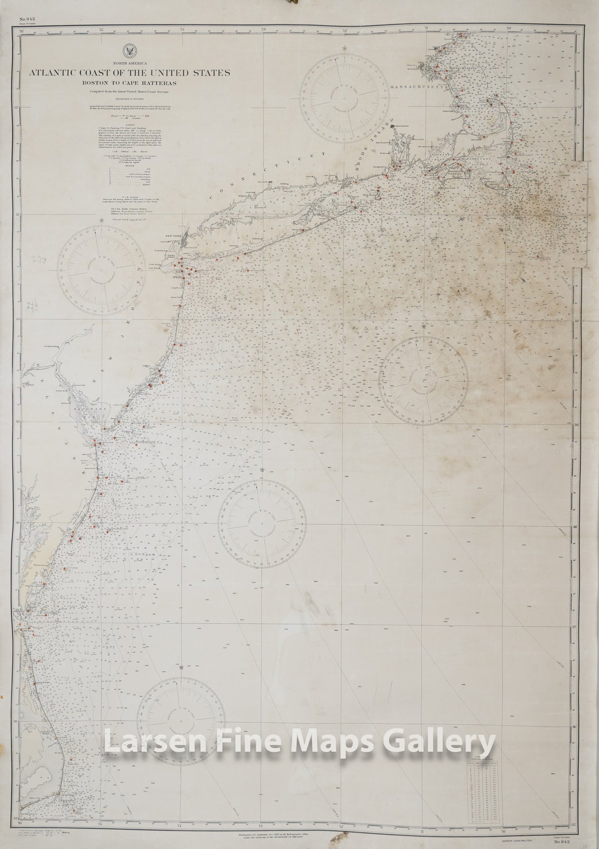 North America Atlantic Coast of The United States Boston to Cape Hatteras U.S. Coast Survey