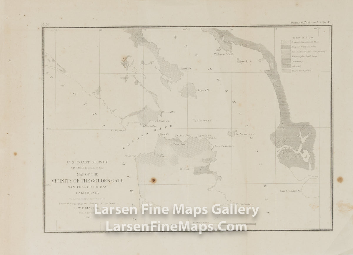 Geological Map, Vicinity of the Golden Gate U.S. Coast Survey