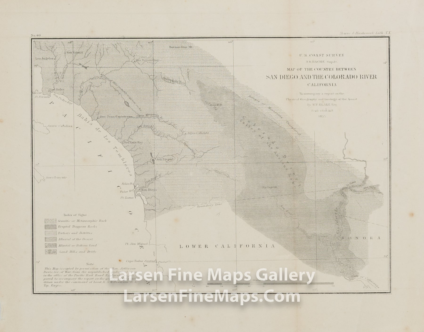 Geological Map of the Country between San Diego and the Colorado River U.S. Coast Survey