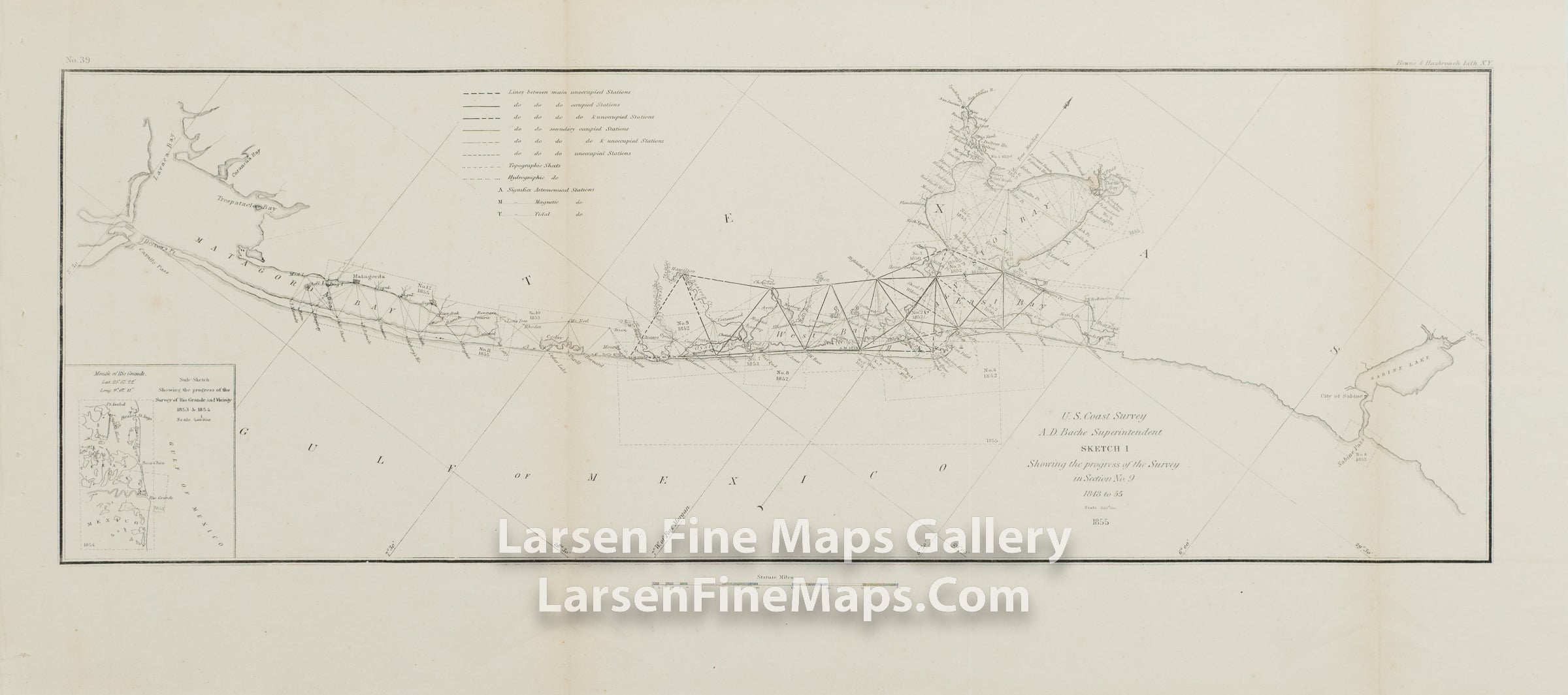 Sketch I Showing the Progress of the Survey in Section No. 9 1848 to 5