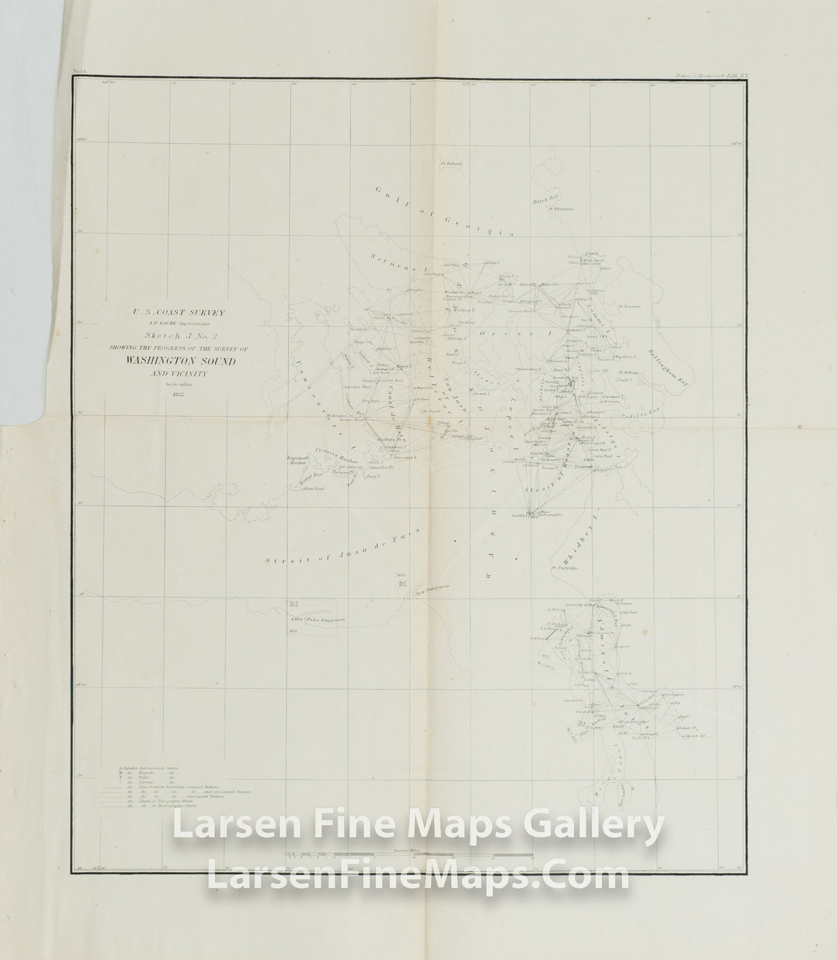 Sketch J No. 3 Showing the Progress of the Survey of Washington Sound and Vicinity U.S. Coast Survey