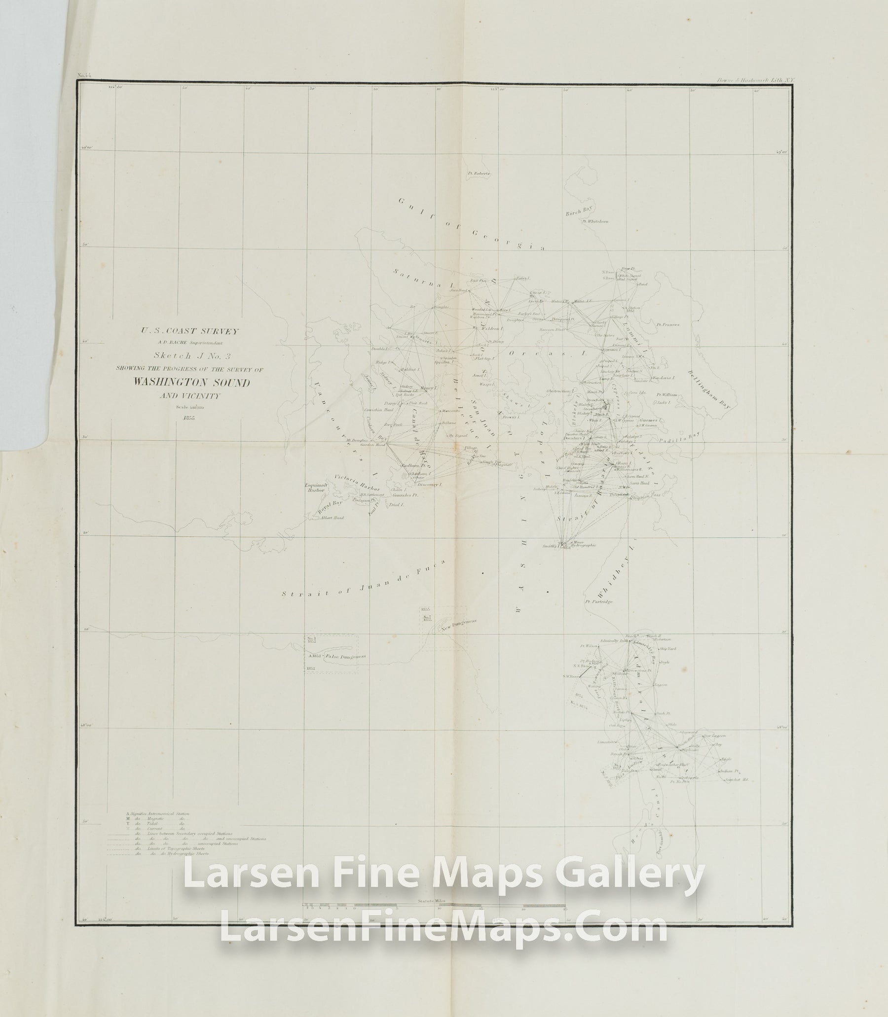 Sketch J No. 3 Showing the Progress of the Survey of Washington Sound and Vicinity U.S. Coast Survey