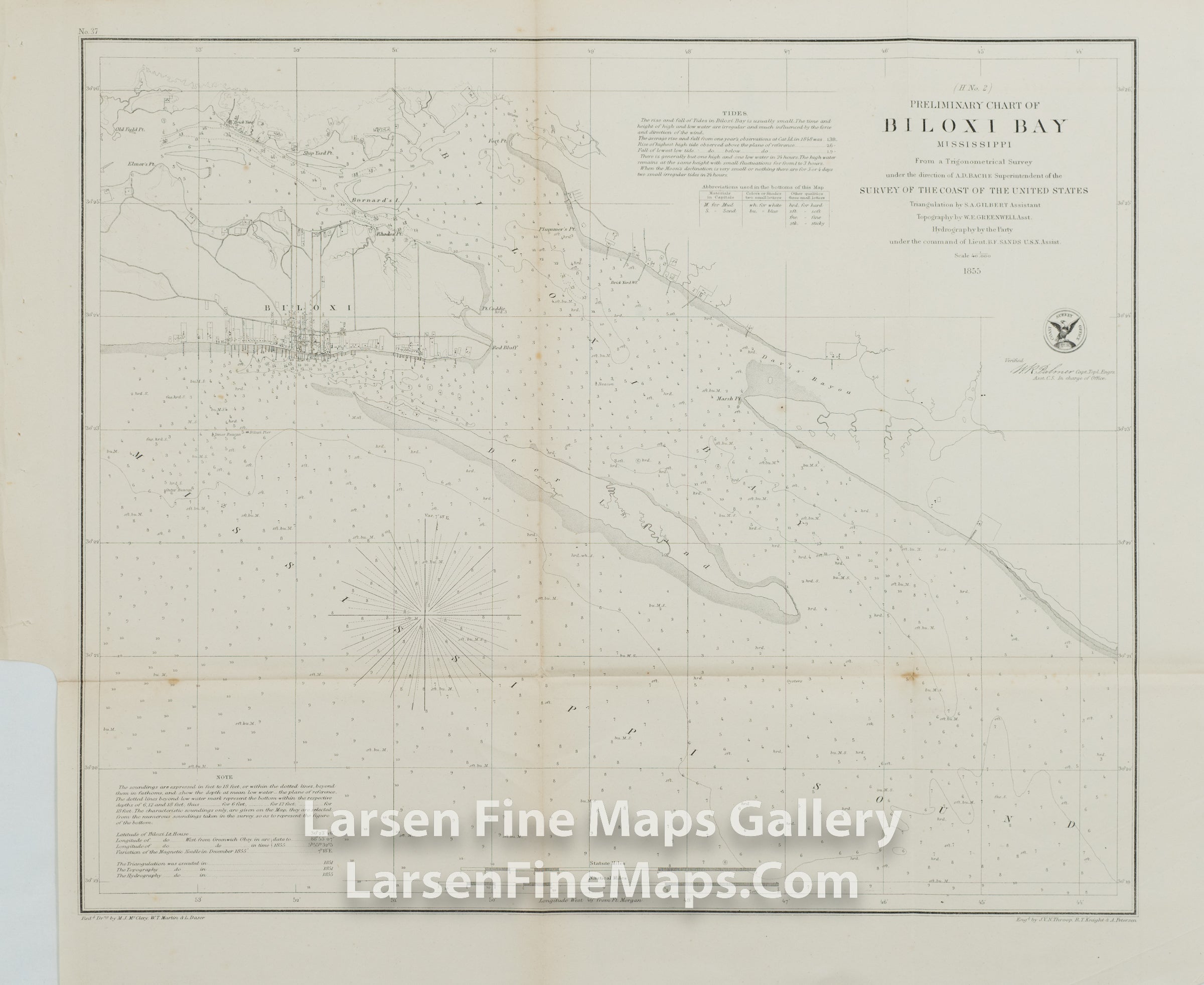 Preliminary Chart of Biloxi Bay, Mississippi